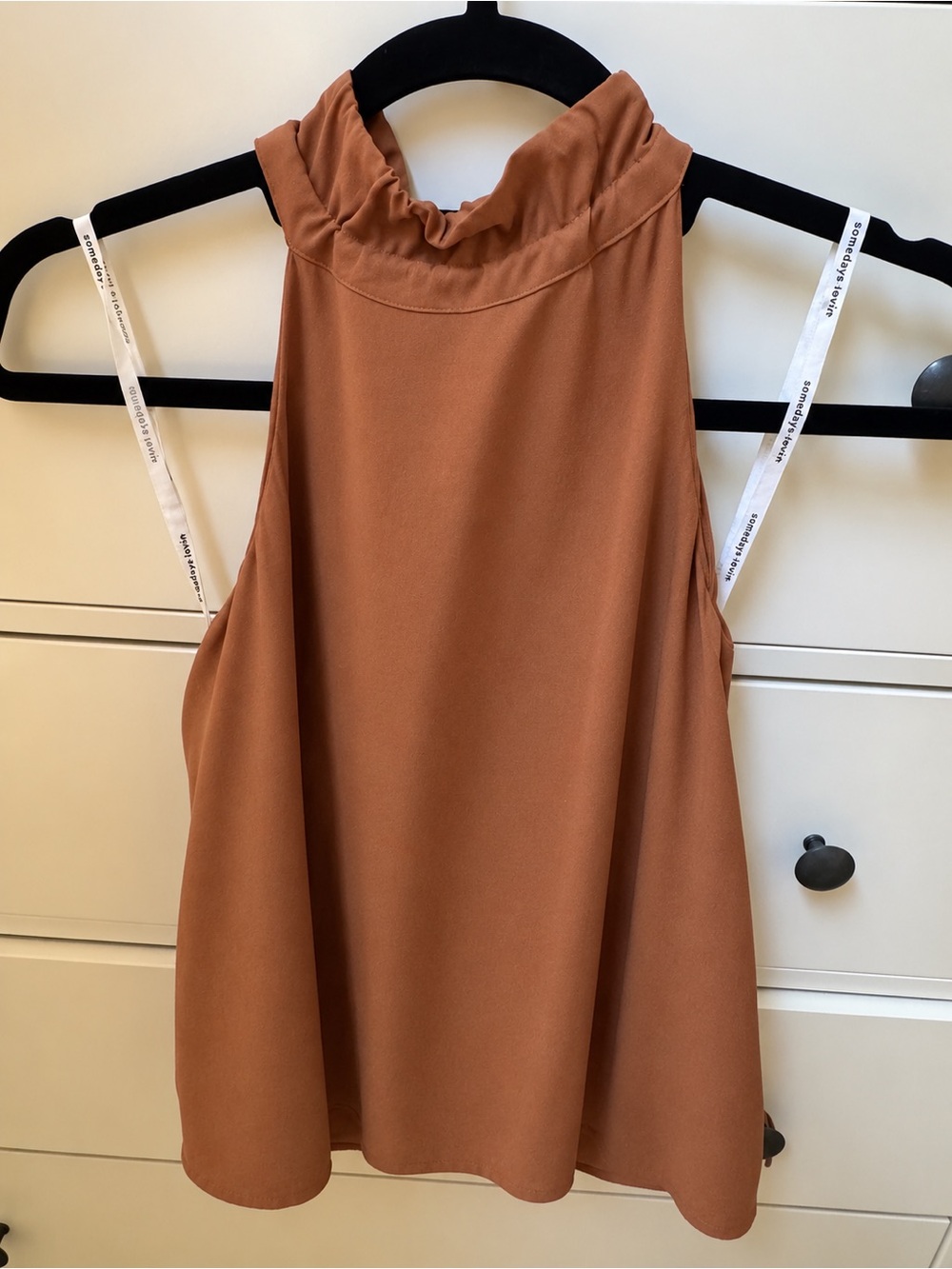 Somedays Lovin Rust Mock Neck Sleeveless Camisole